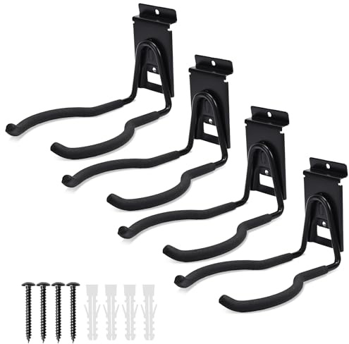 Heevir Slatwall Power Tool Hanger, Garage Garden Tool Hooks, Steel String Trimmer Holder Grass Trimmer Organizer, Weed Eater Rack Garage Storage Hook for Weed Wacker, Leaf Blower
