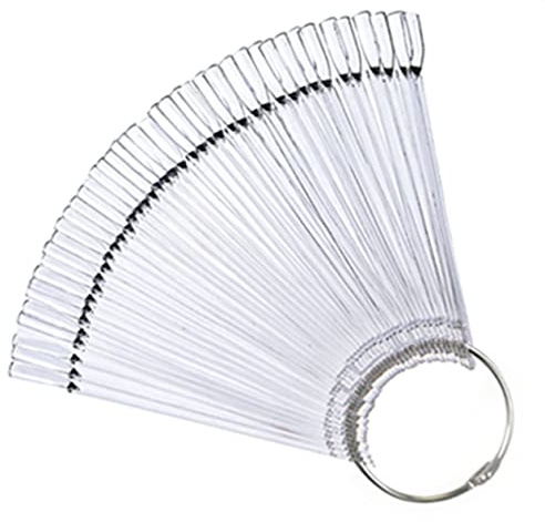 Mipcase 50st Transparenta Nagelkonst Tips Sticks Nagellack Färgsdisplay Övningsmallar För Professionell Användning Och Nybörjare