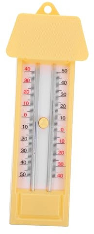 POPETPOP Termometro Da Giardino Con Monitoraggio Di Temperatura Massima e Minima Igrometro Da Esterno Con Supporto Per Parete e Uso Serra Strumento Di Misura Per Umidità e Temperatura Per