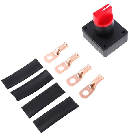 SOLUSTRE Isolator zur Sicheren Stromabschaltung und Brandschutz Batterietrennschalter aus Abs und Kupfer 300a mit 12v 24v für Rennsport und Marine Boote