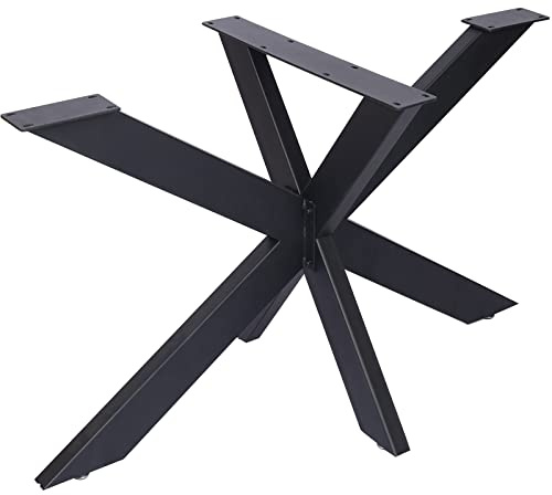 Lunanniu Spider Table Legs Steel Table Frame Table Base Table Heavy Duty Metal for Dining Table Conference Table 2204 lbs Capacity 30.7 x 59.1 x 28.7H Black