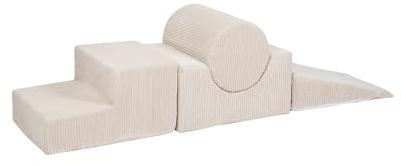 MEOWBABY Juego de Bloques de construcción de Espuma Suave de 4 Elementos - Parque Infantil para bebés y niños pequeños, Bloques de Escalada para Interiores, Zona de Juegos Interior para niños,