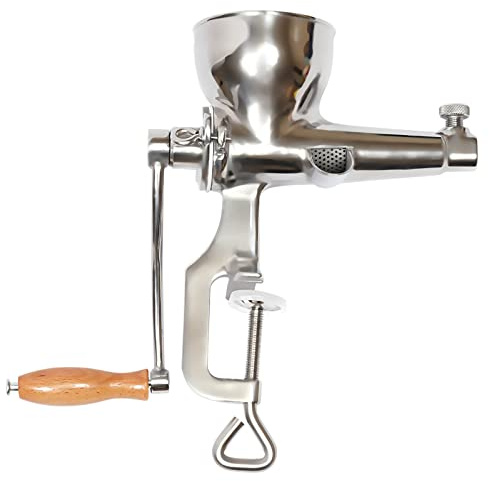 CLEADONG Exprimidor manual de hierba de trigo de acero inoxidable, elegante prensa manual, exprimidor manual para exprimir hierba de trigo, apio, col rizada, espinacas, frutas, verduras
