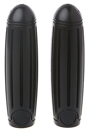 TENCOCO 2 Stück Lenkerhüllen Retro Bequeme Fahrradgriffe Fix Gear Schwarz