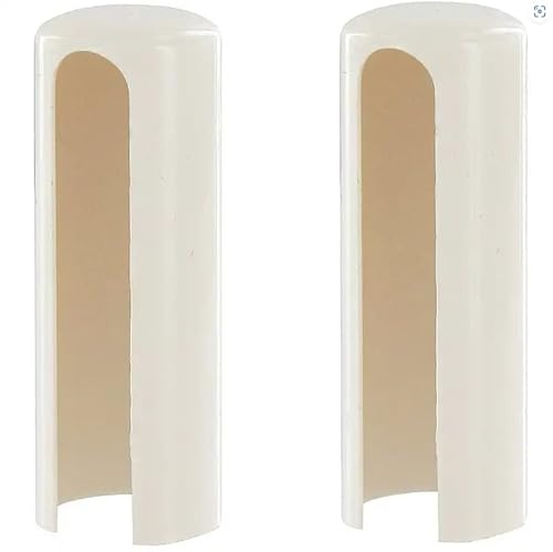 cyclingcolors 2x Zierhülse türband Abdeckhauben türscharnier rund Fenster Tür Scharnier Kappe Schutz Möbel Abdeckappen, 15mm weiß Länge 98mm Kunststoff