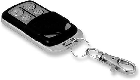 SQUADO Telecomando Universale per Cancello Automatico, 433,92 MHz, 4 Pulsanti, con Moschettone