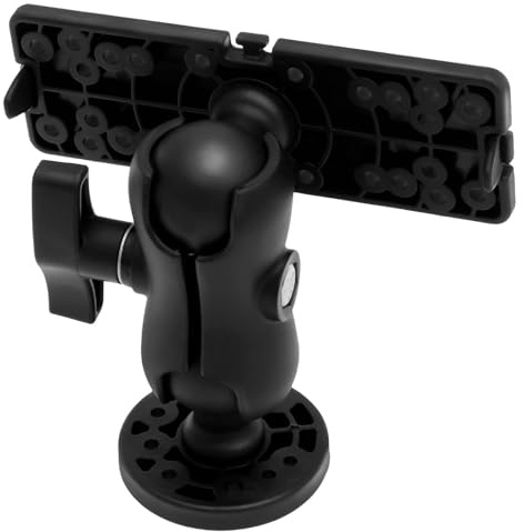 Fischfinder Halterung Echolot Montagefuß Montierungsfuß Universal Marine Elektronische Halterung 360 Grad Drehbar Echolot mit Kugelmontage und Montageplatte für Fishfinder Boot Kajak Zubehör(Schwarz)