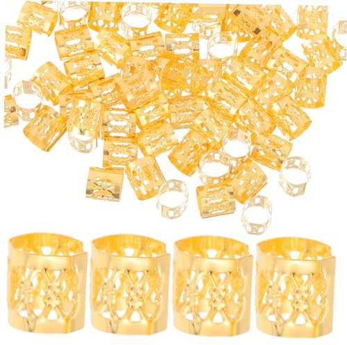 CALLARON 300stücke Dreadlock-perlen Für Zöpfe Haarschmuck Aus Metall Leicht Und Bruchfest Als Accessoire Für Haarverlängerungen Und Flechtfrisuren Geeignet