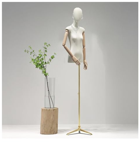 Schneiderpuppe, Torso-Körper mit verstellbarer Höhe, 150 bis 200 cm, drehbarer Kopf für Schneiderpuppe und Schmuck-Display