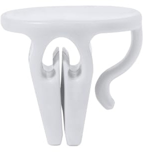 Lote de 50 Pinza Portavasos Tusca, Clip Sujetador de Bebidas, Plástico ABS, Blanco