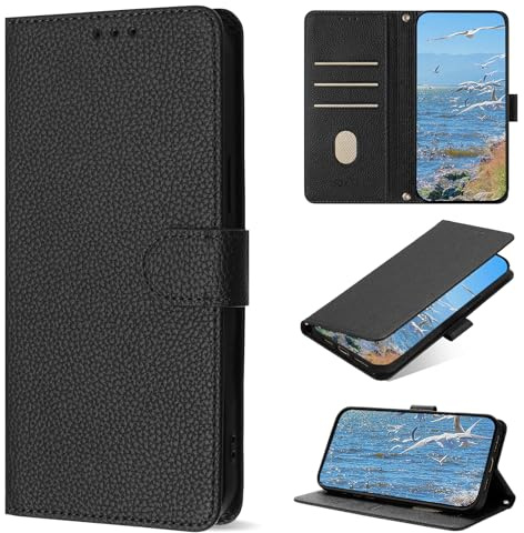 BoxTii Handyhülle für Samsung Galaxy A53 5G Hülle, Lederhülle Klapphülle [RFID-Blockierung] Kartenfach Standfunktion Flip Case Schutzhülle für Galaxy A53 5G, Schwarz