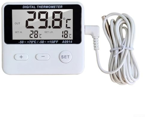 Thermomètre numérique avec sonde externe pour une surveillance constante de la température dans les réfrigérateurs et autres environnements