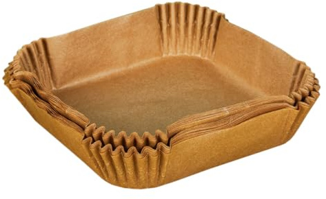 Garneck 100pièces Plaques De Cuisson Papier Sulfurisé Siliconé Carrées Pour Friteuse à Air Chaud Barquettes Papier Ustensiles De Pâtisserie
