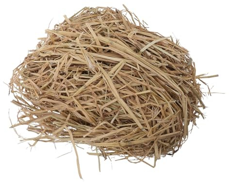 JEWEDECO Paja de Trigo Natural para Lecho de Mascotas Pequeñas 500 G | Cama de Heno para Conejos, Refugio de Gatos y Gallinero, Formato 500g, Uso Doméstico