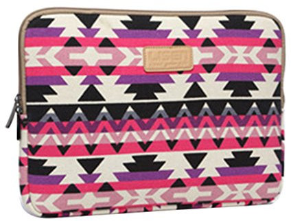 LaoZan Bohême Housse de Protection pour Ordinateur Portable Netbook Ultrabook Sacoche pour 6.5-15 7 Rose