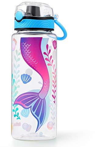 Home Tune 23oz Cute Water Bottle for School Kids Girls Boys, Mermaid