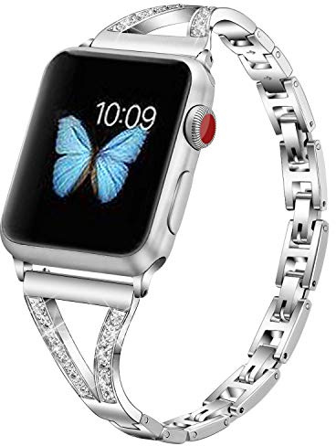 Bling Bracelet Compatible avec Bracelets Apple Watch 38mm 40mm 41mm 42mm(Series 10) Bracelet de montre pour iWatch Series 10 9 8 7 6 5 4 3 2 1 SE2 SE Ultra Ultra2