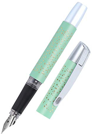 Online 61464/3D - Campus Spotlights NeoMint, Patronen-Füller, Standard-Tintenpatronen, hochwertige Iridium-Feder M, ergonomisches Softtouch-Griffstück, für Allergiker geeignet, 1 Stück