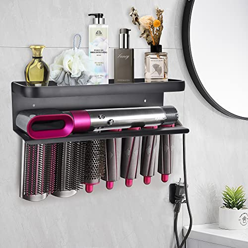 Halterung für Dyson Airwrap,Wandhalterung Organizer Edelstahl Ohne Bohren | Einfache Montage ohne Bohren, wasser- & rostbeständig, robust und verschleißfest für eine lange Lebensdauer