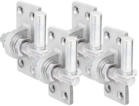 Alberts 318246 Kloben zum Anschrauben | verstellbar um 20 mm | galvanisch gelb verzinkt | Dornmaß Ø16 mm | Platte 105 x 45 mm (Packung mit 4)