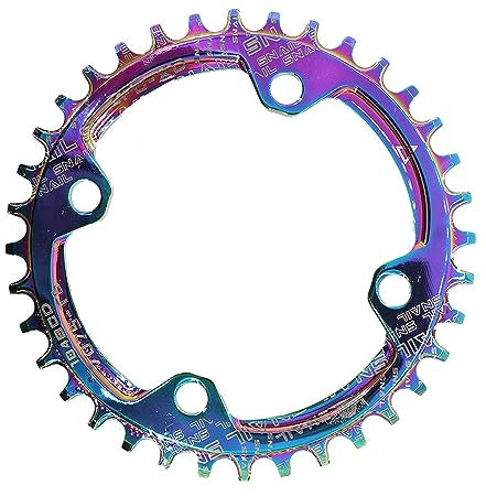 ETomey Kettenblatt Kettenblatt 104BCD Rund 30t 32t 34t 36t 38t 40t 42t 44t 46t 48t 50t 52t Zahn Einzelzahnplatte MTB Mountainbike 104 BCD FahrradkettenbläTter (Size : 48, Color : Oil Slick)