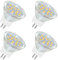Akynite Focos LED MR11 GU4 2W Luz Neutra 4000K, 250lm, 120 grados, 12V-24V CA CC, Equivalente MR11 10W-20W Halógeno, No Regulable, Foco LED 35mm GU4 12V para Luz Cocina, pack de 4