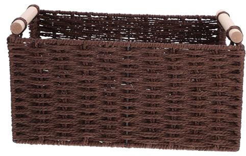 Alipis Aufbewahrungskorb Für Den Tisch Gewebter Kleinigkeitenkorb Aufbewahrungskorb Organizer 31 X 23 X 15 Cm Gemütlich Klein