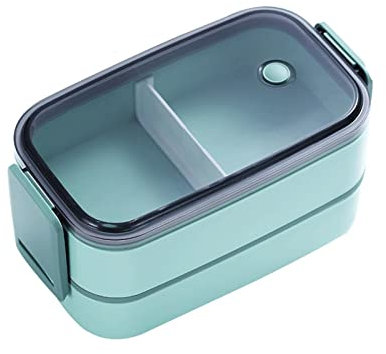 CCAFRET Thermobehälter für Essen Edelstahl isolierte Lunchbox Lunchbox Separate mehrschichtige Lunchbox Tragbare Lunchbox (Color : Green)