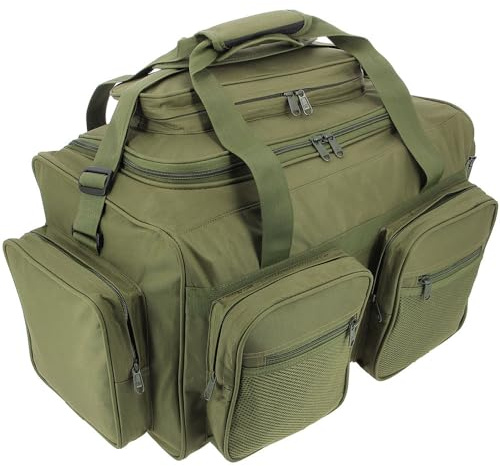 NGT Sportfiske fiske väska karp kappsäck grön carryall tackel 850 väska med flera fickor, gRÖN, Carryall