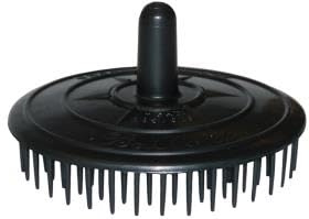 Exclusiv Kardätsche Massageboy - Haarbürste schwarz 8 cm Ø - 2 Stück