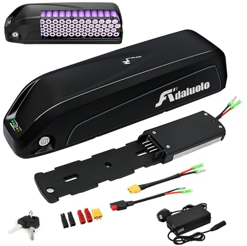 Adaluolo Ebike Hailong Akku 52V 48V 36V Ebike Batterie 10AH 13AH 15AH 17.5AH 20AH Elektrofahrräder Batterie Lithium-Ionen Akku mit Ladegerät für E-Bike Ba-fang/Tong-Sheng und andere