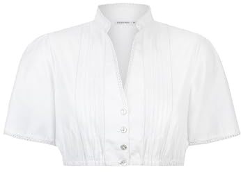 Stockerpoint Damen Ariana Dirndlbluse, Weiss, 48