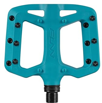 Funn Taipan S MTB Flat Pedale Kunststoff, CrMo Achse | glasfaserverstärkt, 14mm Körper, 4 feste plus 6 wechselbare Alu-Pins je Seite, für BMX und Urban