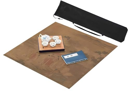 ZNQNDSR Quadratische, rutschfeste Mahjong-Tischmatte, Mahjong-Spiel mit Aufbewahrungstasche, Mahjong-Tischunterlage für Mahjong-Poker-Kartenspiele(31x31in)