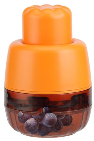 Snocciolatore per ciliegie, a pressione, per datteri, con design a 7 fori, ergonomico e facile da usare, 9,6 x 14,5 cm, rosso/arancione/giallo, per datteri, uva, biancospino