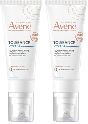 AVÈNE Tolérance - Hydra-10 Feuchtigkeitscreme - 48 h Feuchtigkeit - Mit Hyaluronsäure - Mikrobiomfreundlich - Nur 10 Inhaltsstoffe, 100% natürliche Inhaltsstoffe - Trockene, empfindliche Haut - 40 ml