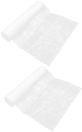 NUOBESTY 2 Rolls Non-woven Fabric Cooker Hood Filter Papers for Range Hood, Oil Filtration and Space Saving Grease Absorbent, 10 Meters Per Roll, White, for Kitchen Use