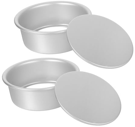 ABOOFAN 2pièces Moules à Gâteaux Ronds à Fond Amovible Lot pour Tartes Cheesecakes et Pâtisseries avec Diffusion Uniforme Chaleur