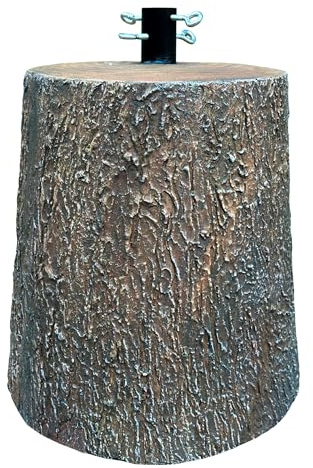 MA MAISON Base Supporto per Albero di Natale da 180 a 240cm - Effetto Tronco Realistico, Base di Metallo, Supporto per Alberi, Decorazioni - Kit di Fissaggio (Marrone - Ø35x41h cm)