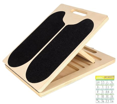 Stretchbrett – 30 x 40 cm, 5-fach verstellbares Fitnessgerät, Holz-Neigungsplattform, rutschfester Balance-Trainer | Männer Frauen Post Workout Home Gym Sport Übung Erholung tägliche Routine