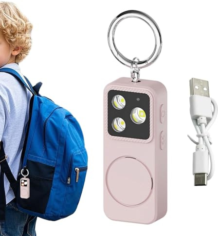 ETUCYNG Alarma de Seguridad Personal - con Luces LED Recargable 150 dB | Dispositivos Inteligentes De Protección Personal,para La Seguridad En La Universidad, Viajes Diarios, Mujeres, Niñas, Niños Y