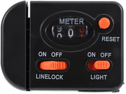 Ciieeo Misuratore di Lunghezza Lenza da Pesca Portatile Meccanico Contatore Filo Preciso Resistente agli Urti Strumento per Pesca in Esterni Display Numerico Intuitivo