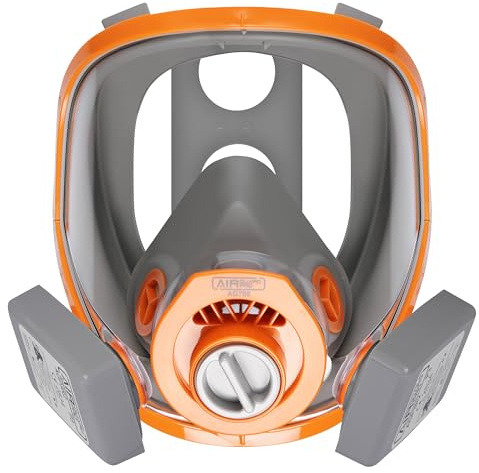 AirGuard Pro® AG700 Atemschutz Set Halbmaske mit AGP3R1 P3 Partikelfilter – EN 140 & EN 143 – Schutz vor Feinstaub, Aerosolen & Partikeln – Gewinde und Bajonettanschluss