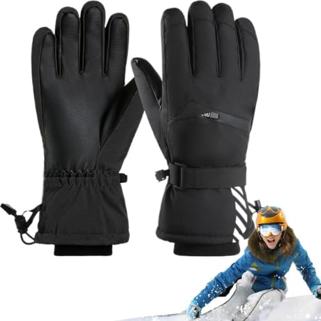 Skidhandskar Med Handledsskydd Och Pekskärm Funktion | Skidhandskar Med Stöd För Handleden För Skidåkning Vintersport Löpning Vandring & Utomhusaktivitet Dam
