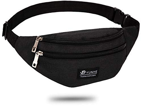 LEBEXY Bauchtasche Herren | Gürteltasche Damen | Hüfttasche Schwarz | Brusttasche Wasserdicht | Wasserdicht Laufgürtel | Handytasche Sport Geldgürtel Wandern