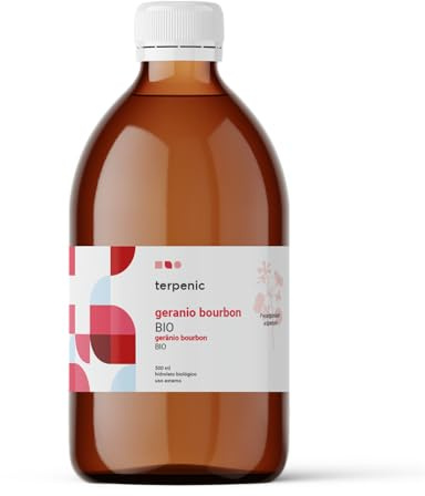 TERPENIC – Hidrolato de Geranio Bourbon (Pelargonium X asperum) – BIO – 500 ml – Uso Externo – Agua floral ecológica para cuidado diario
