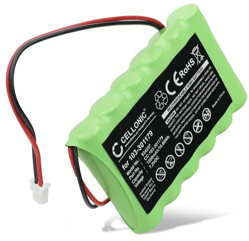 subtel Battery compatible with Visonic 103-301179, 103-303689, BAT301179 | (1500mAh-7.2V-NiMH) for Visonic PowerMaster 30 Control Panel
