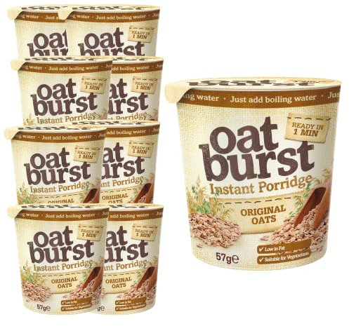 Oatburst Original Oats Instant Porridge Pot, 57 g, Pack of 8