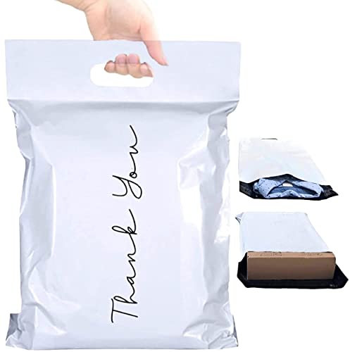 50 x Kunststoff-Versandtaschen für Vinted-Pakete – 26 x 35 cm – hohe Qualität – Tasche Thank You – Versandtasche für Postschutz, blickdicht – Verpackung für den Versand von Karton, Kleidung, Büchern