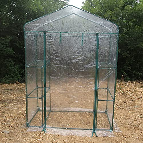 Mini Serre 143 X 73 X 195 Cm Portable Jardin Serre Chaude Serre Chaude Plantes à Fleurs Jardinage Extérieur(sans Support de Fer)